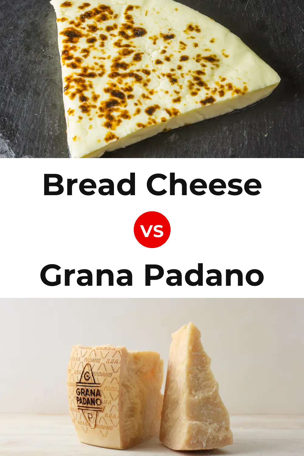 Bread Cheese vs Grana Padano Cheese Pinterest comparison