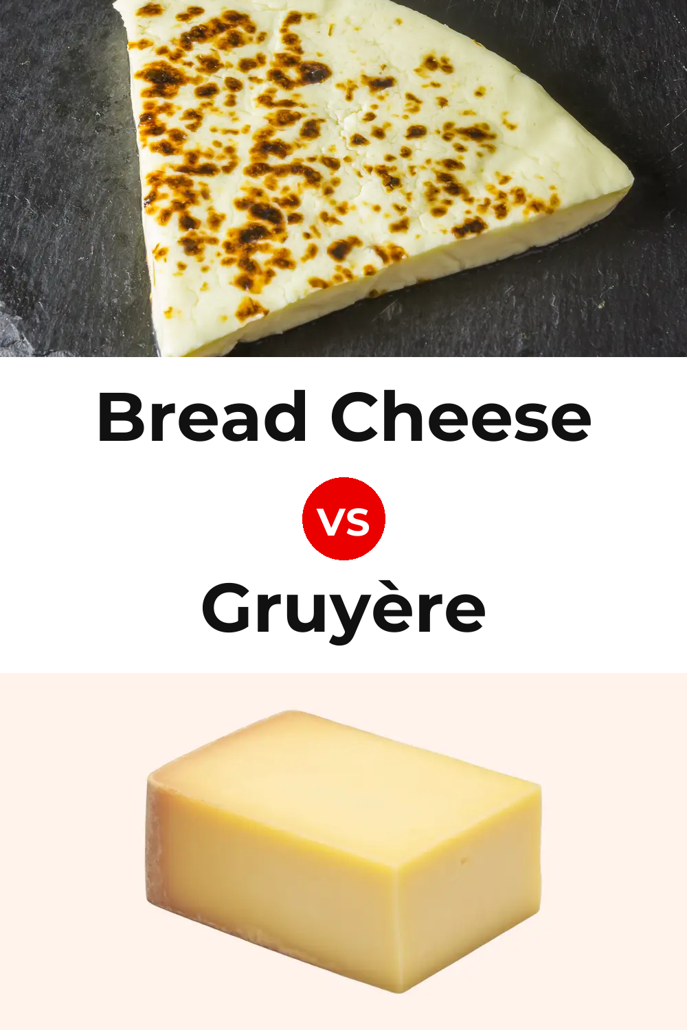 Bread Cheese vs Gruyère Cheese Pinterest comparison