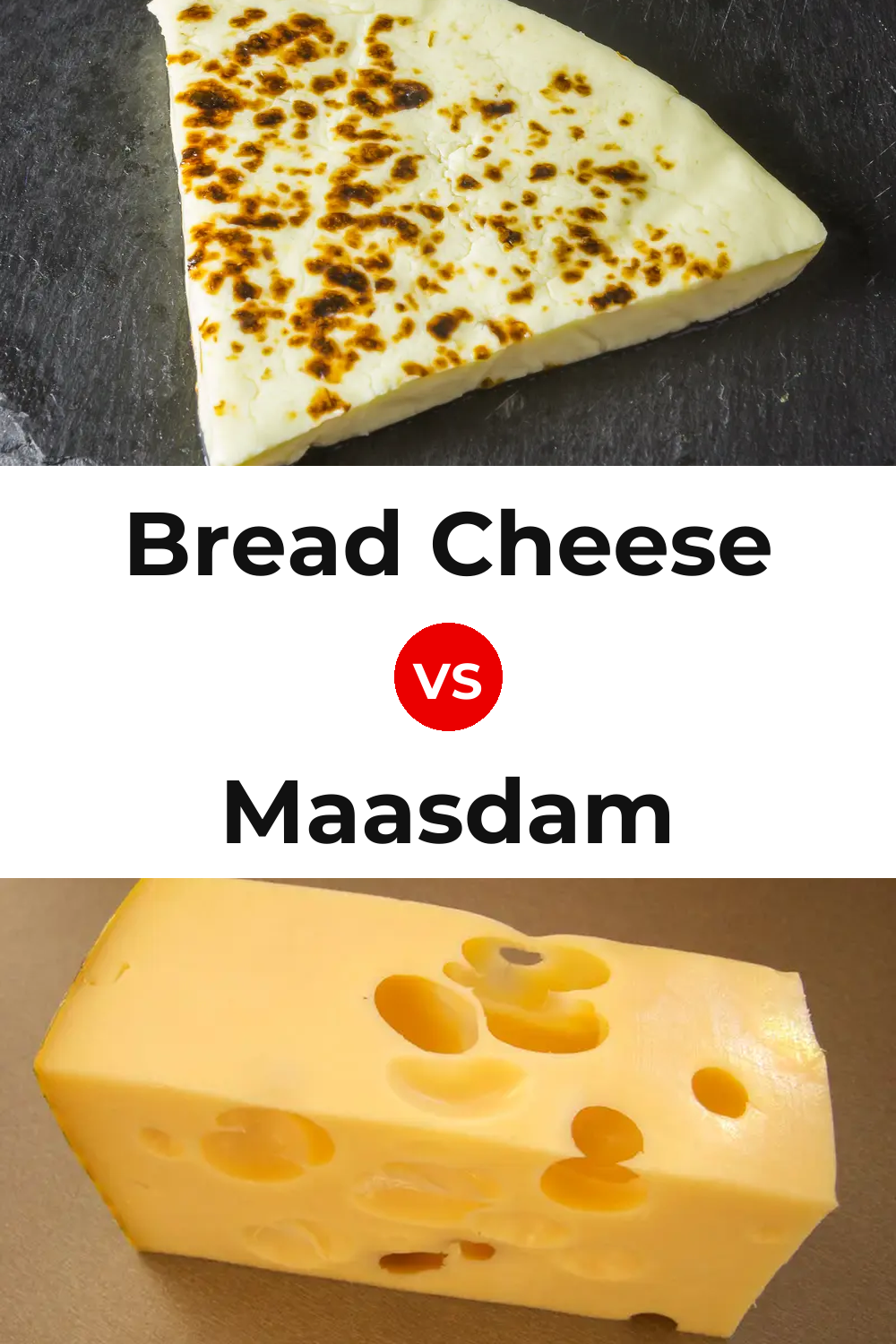 Bread Cheese vs Maasdam Cheese Pinterest comparison
