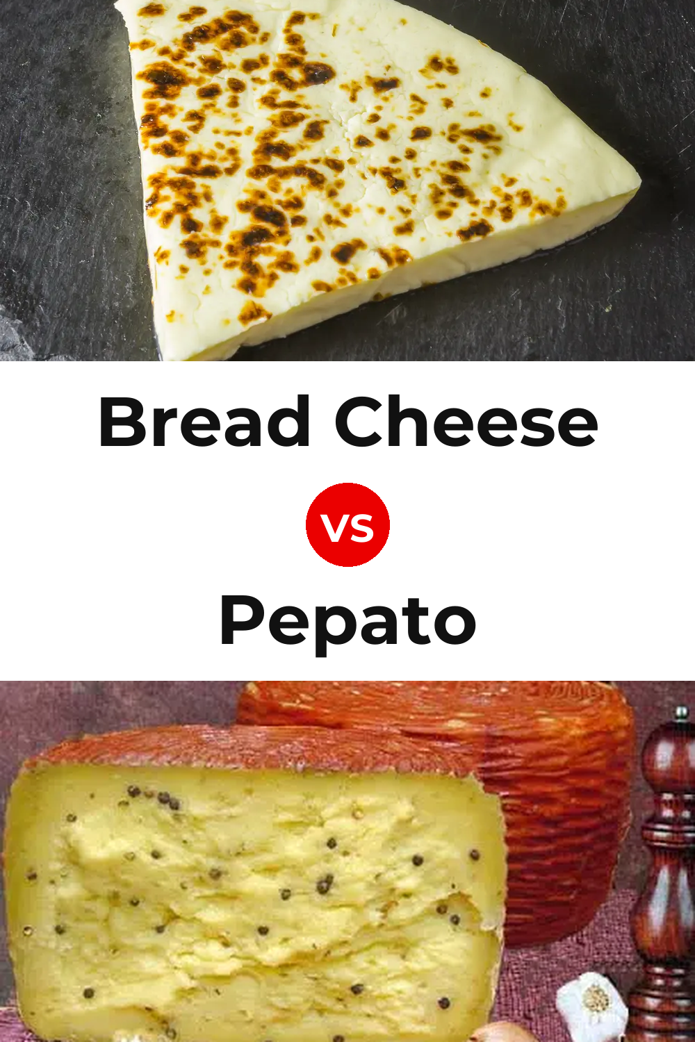 Bread Cheese vs Pepato Cheese Pinterest comparison