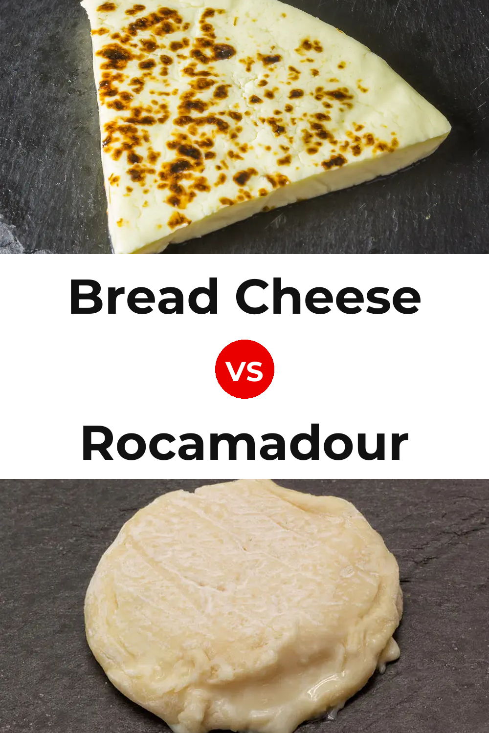 Bread Cheese vs Rocamadour Cheese Pinterest comparison