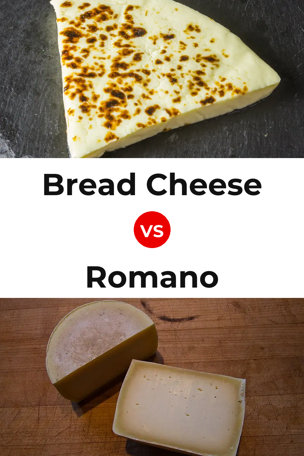 Bread Cheese vs Romano Cheese Pinterest comparison