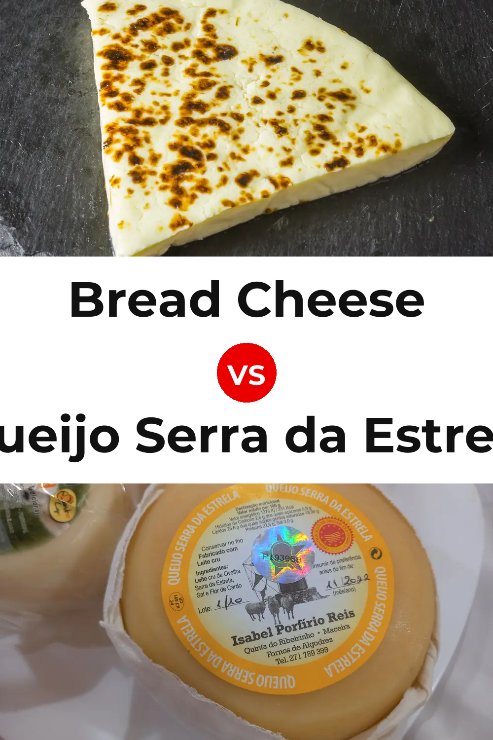 Bread Cheese vs Queijo Serra da Estrela Pinterest comparison
