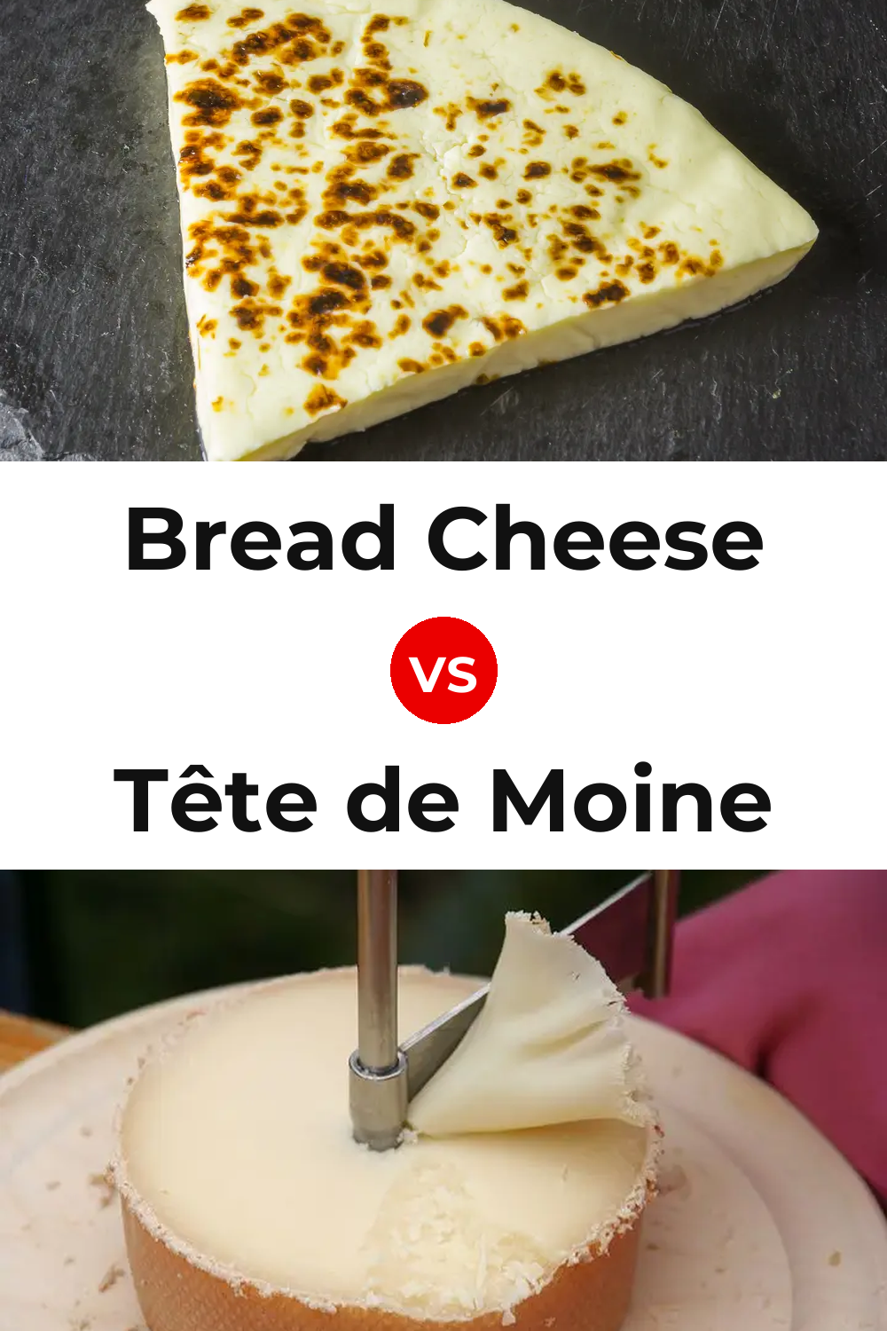 Bread Cheese vs Tête de Moine Cheese Pinterest comparison