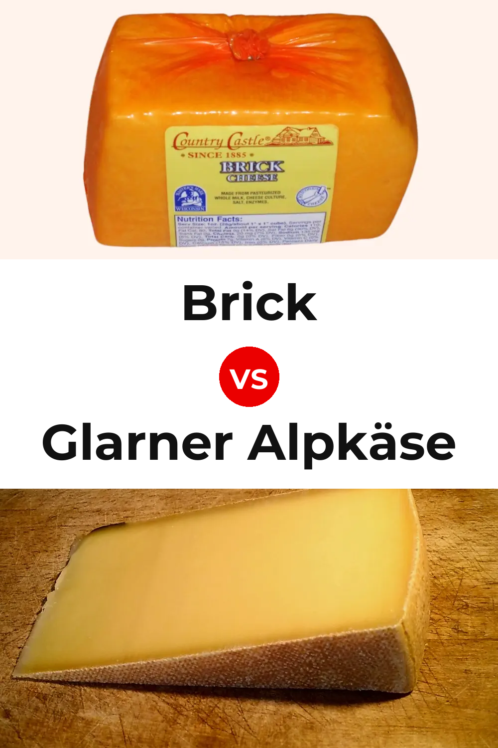 Brick Cheese vs Glarner Alpkäse Cheese Pinterest comparison