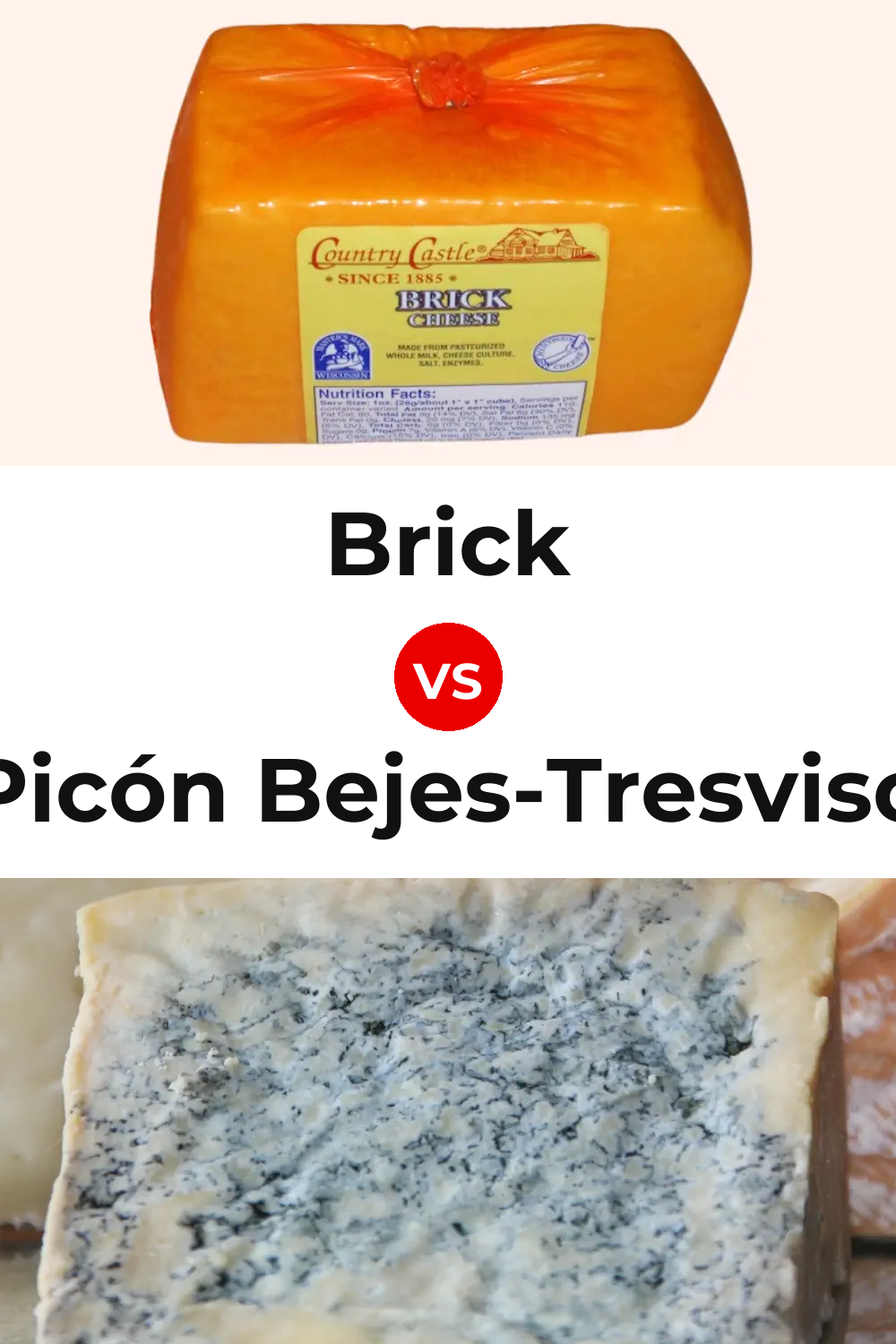 Brick Cheese vs Picón Bejes-Tresviso Cheese Pinterest comparison