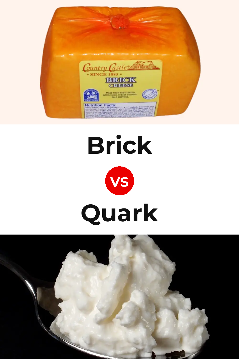 Brick Cheese vs Quark Cheese Pinterest comparison
