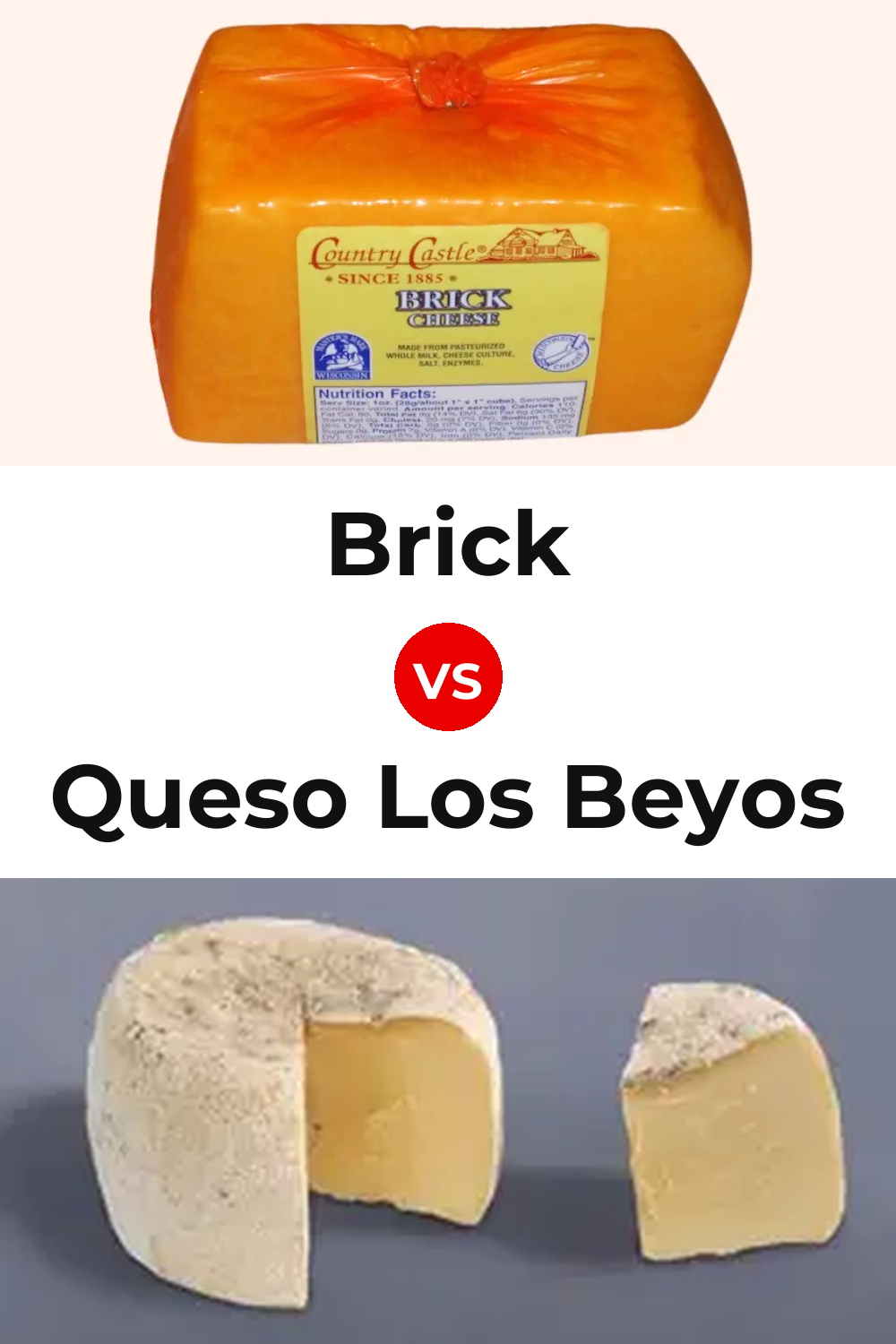 Brick Cheese vs Queso Los Beyos Pinterest comparison