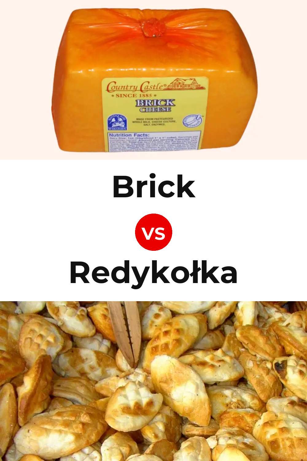 Brick Cheese vs Redykołka Cheese Pinterest comparison