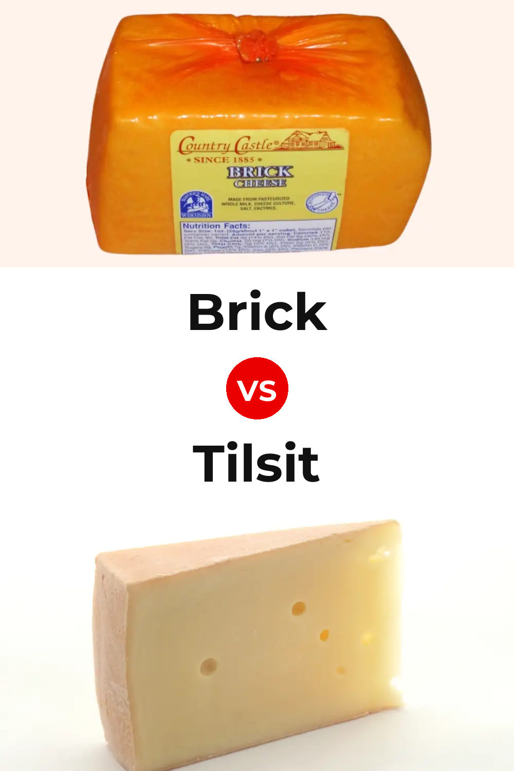 Brick Cheese vs Tilsit Cheese Pinterest comparison