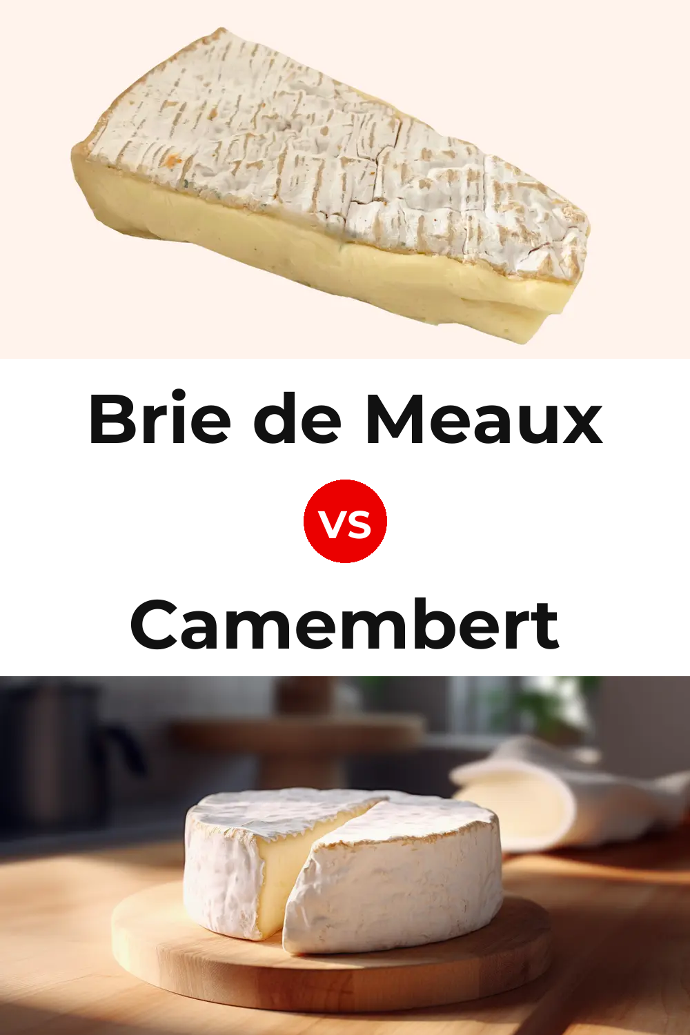 Brie de Meaux Cheese vs Camembert Cheese Pinterest comparison