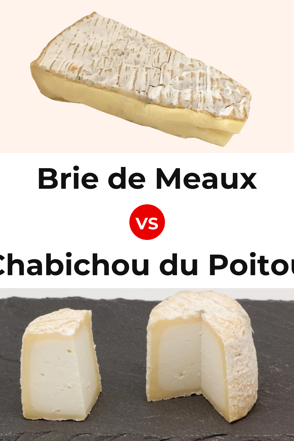 Brie de Meaux Cheese vs Chabichou du Poitou Cheese Pinterest comparison