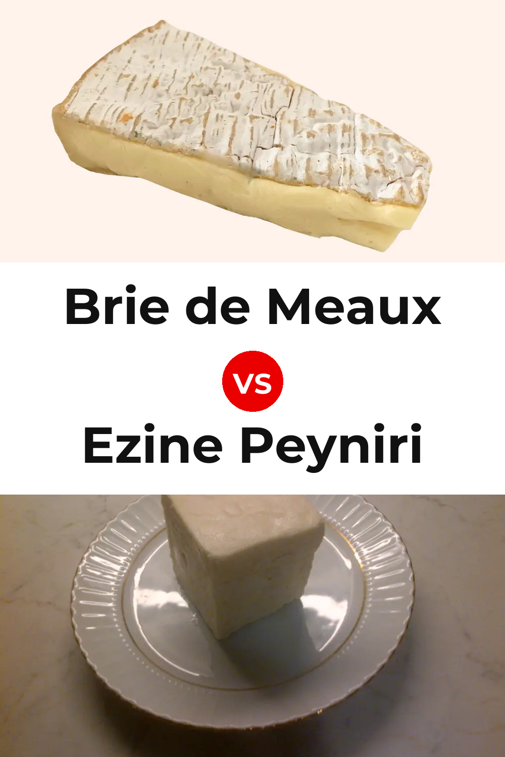 Brie de Meaux Cheese vs Ezine Peyniri Cheese Pinterest comparison