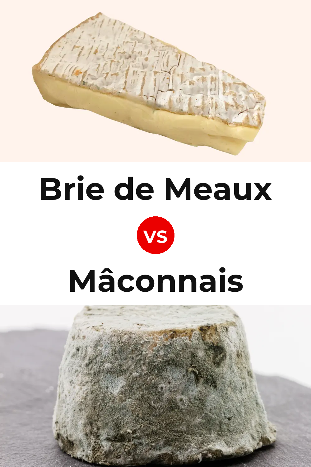 Brie de Meaux Cheese vs Mâconnais Cheese Pinterest comparison