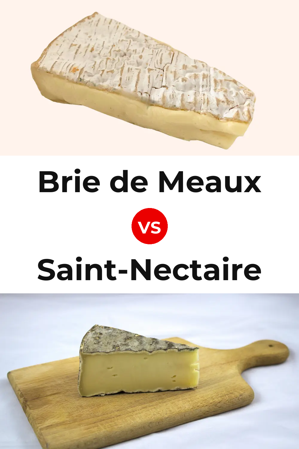 Brie de Meaux Cheese vs Saint-Nectaire Cheese Pinterest comparison