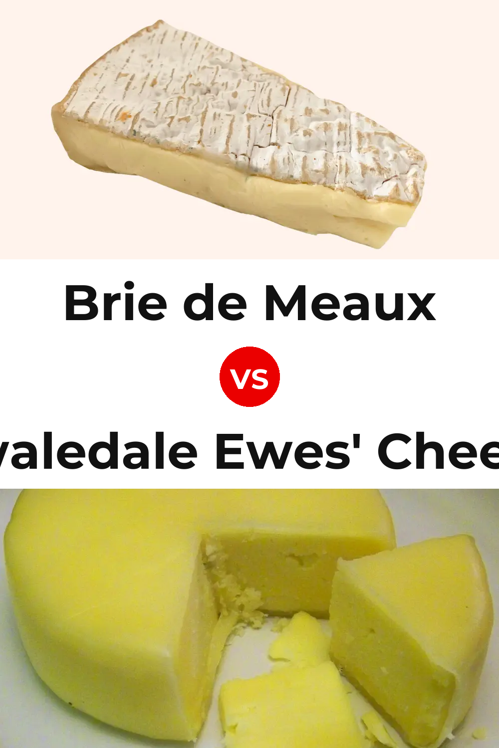 Brie de Meaux Cheese vs Swaledale Ewes' Cheese Pinterest comparison