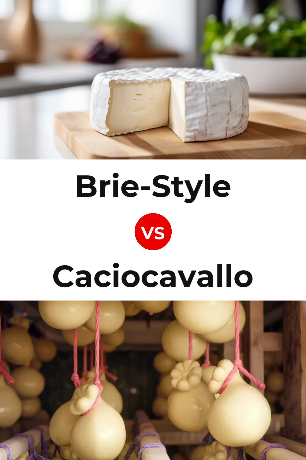Brie-Style Cheese vs Caciocavallo Cheese Pinterest comparison