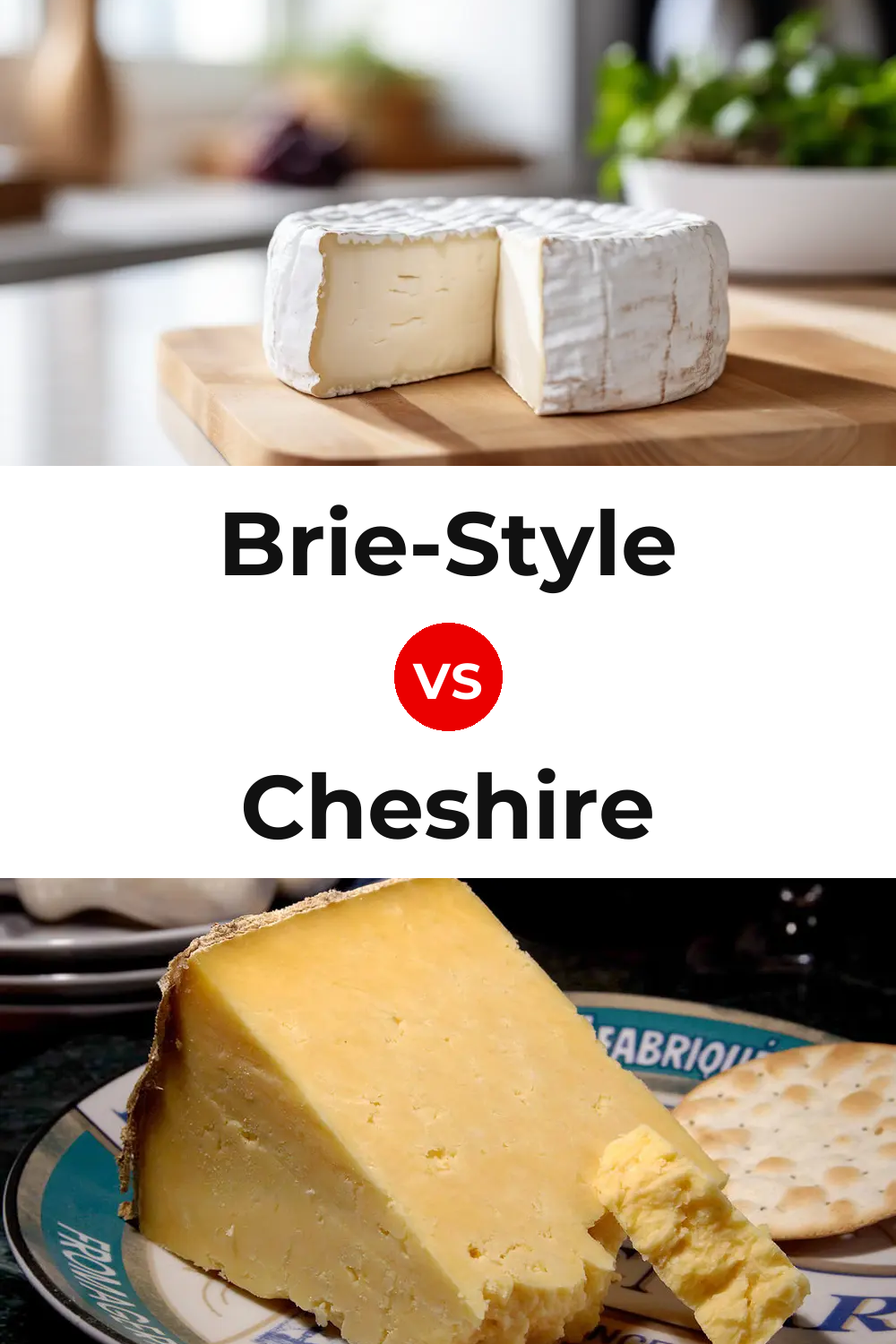 Brie-Style Cheese vs Cheshire Cheese Pinterest comparison