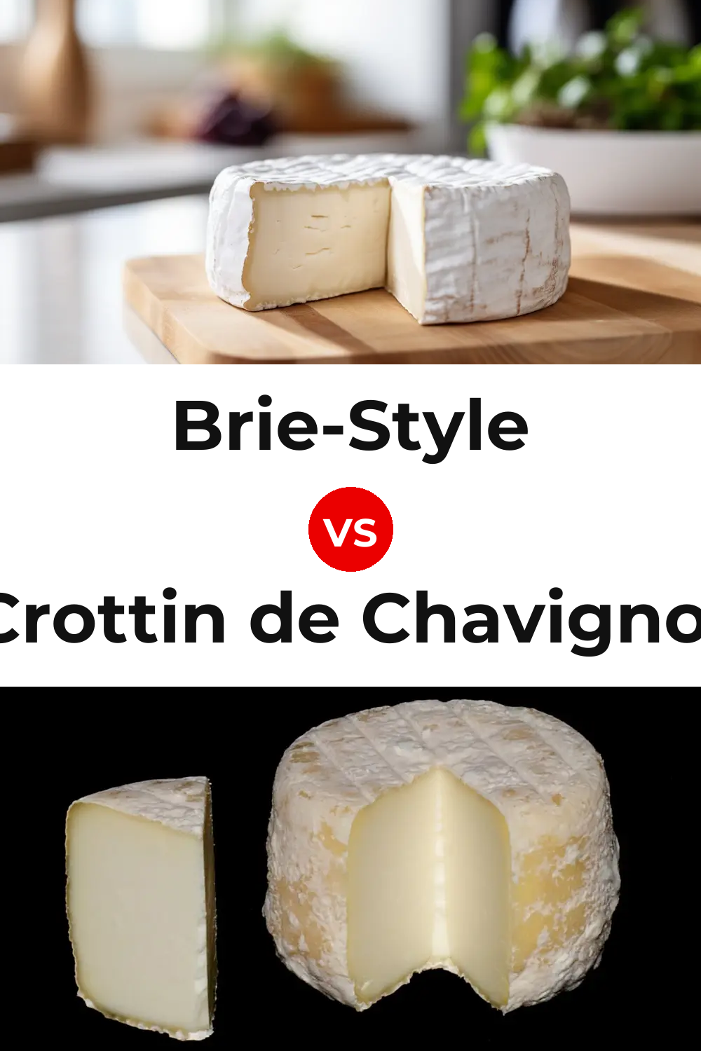 Brie-Style Cheese vs Crottin de Chavignol Cheese Pinterest comparison