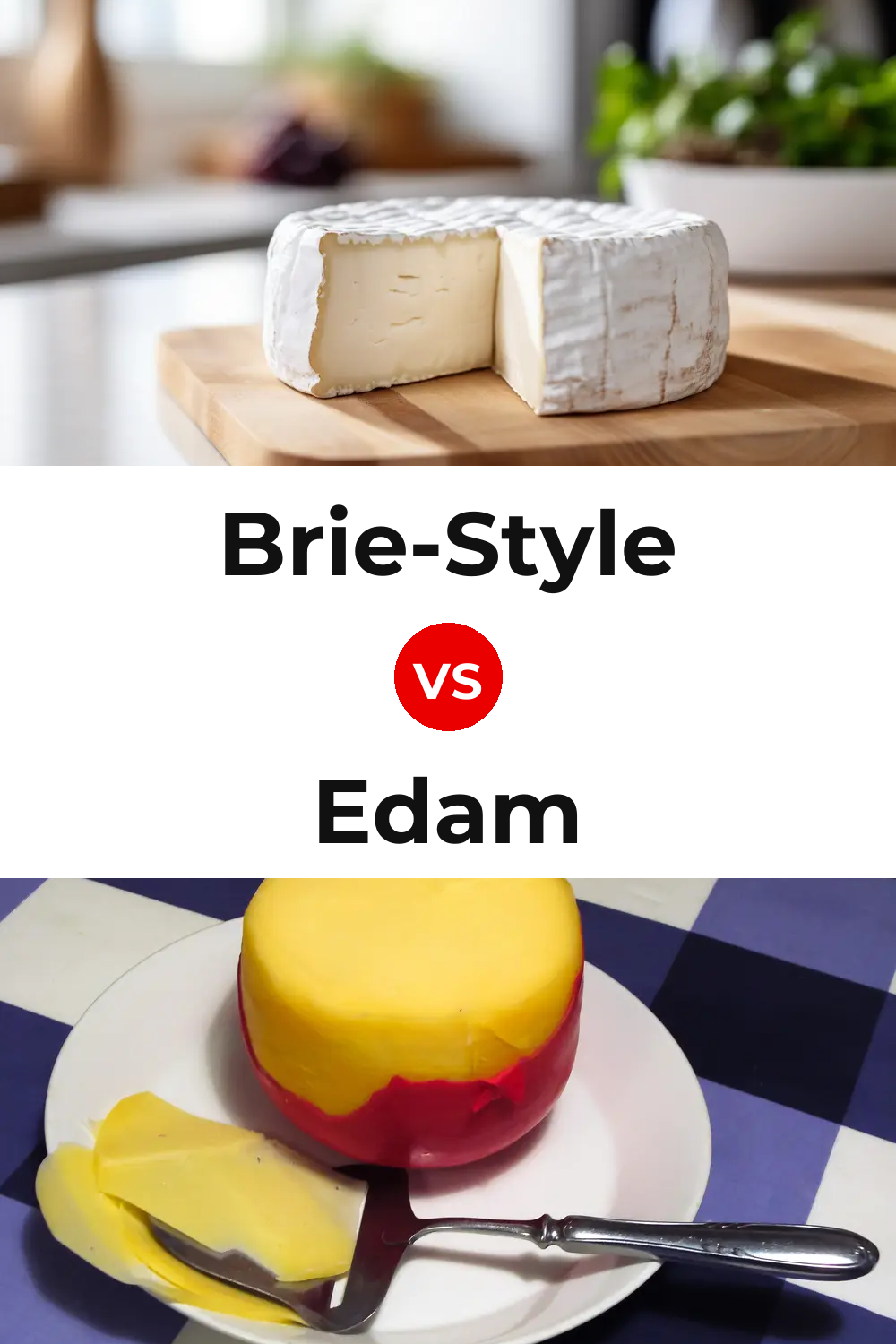 Brie-Style Cheese vs Edam Cheese Pinterest comparison