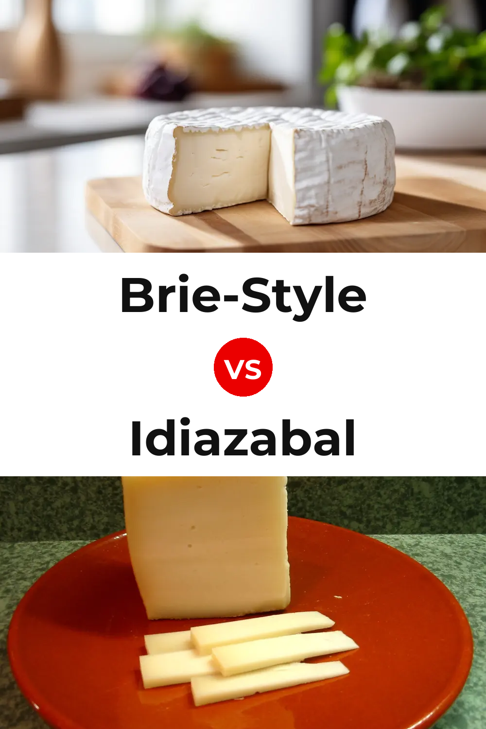 Brie-Style Cheese vs Idiazabal Cheese Pinterest comparison