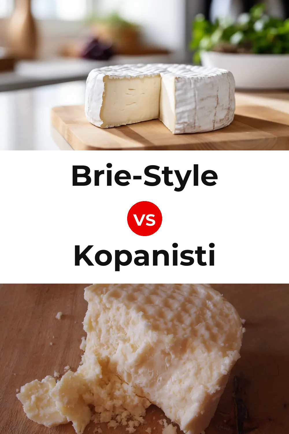 Brie-Style Cheese vs Kopanisti Cheese Pinterest comparison