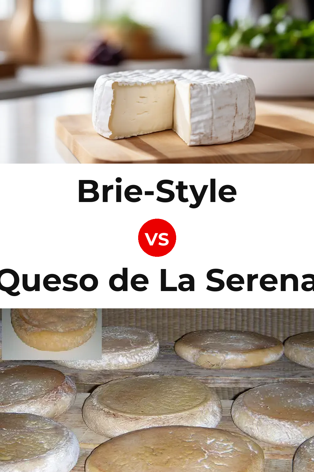 Brie-Style Cheese vs Queso de La Serena Pinterest comparison