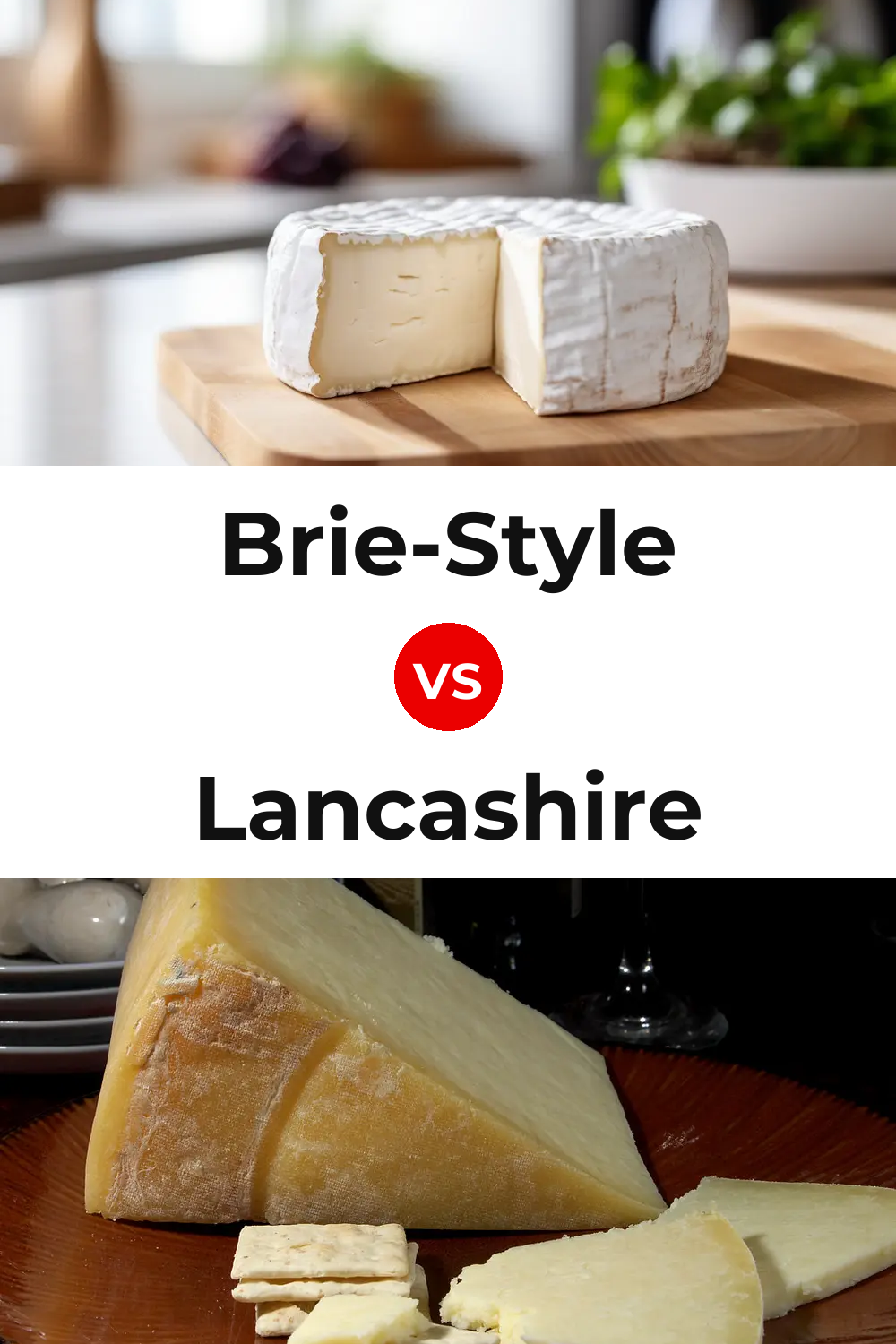 Brie-Style Cheese vs Lancashire Cheese Pinterest comparison