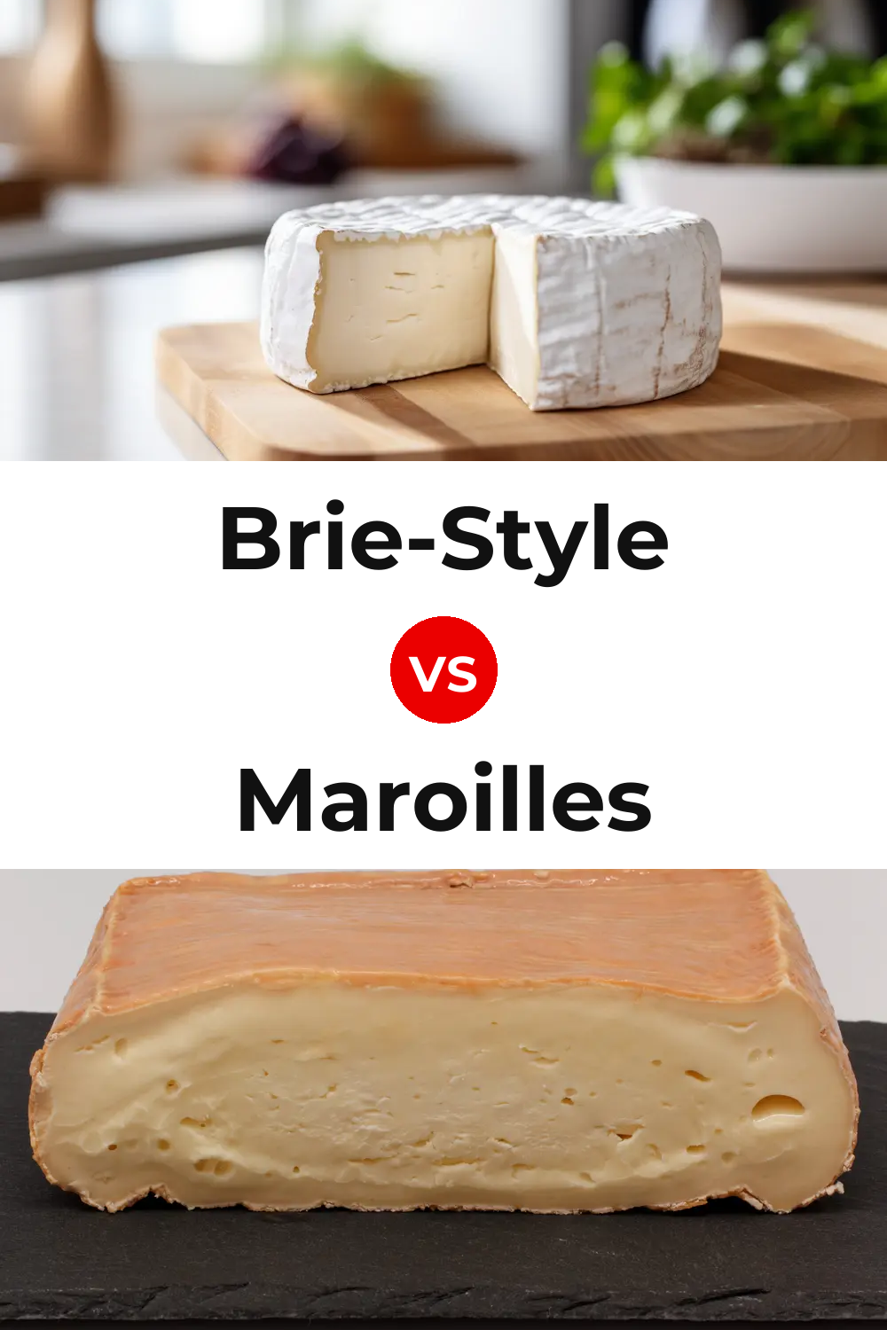 Brie-Style Cheese vs Maroilles Cheese Pinterest comparison