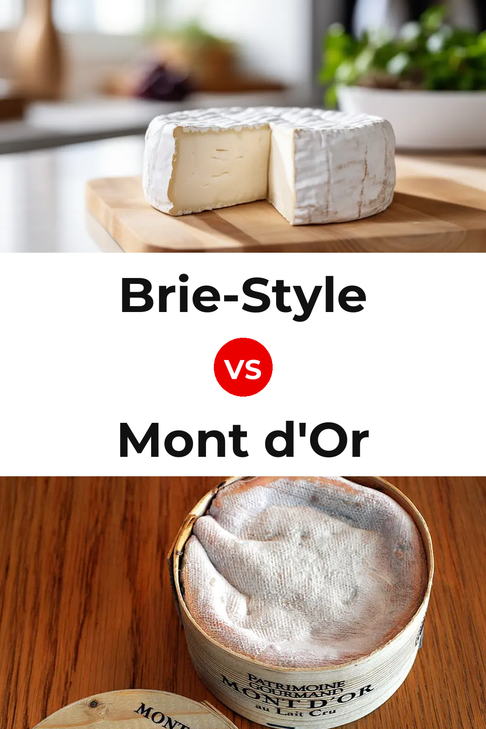Brie-Style Cheese vs Mont d'Or Cheese Pinterest comparison
