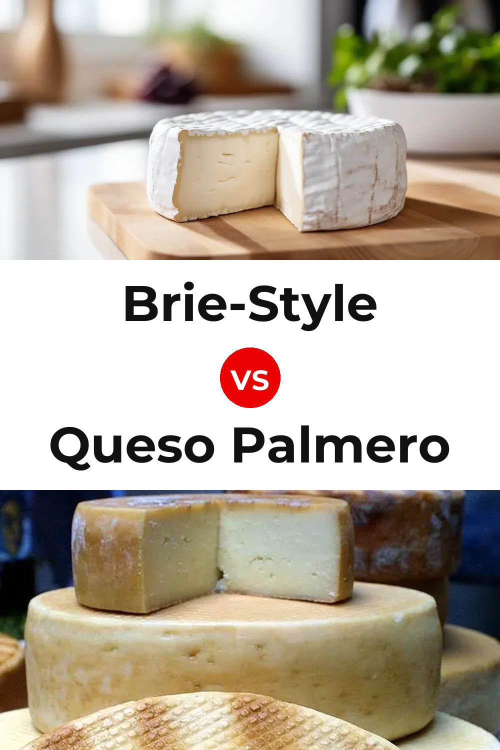Brie-Style Cheese vs Queso Palmero Pinterest comparison