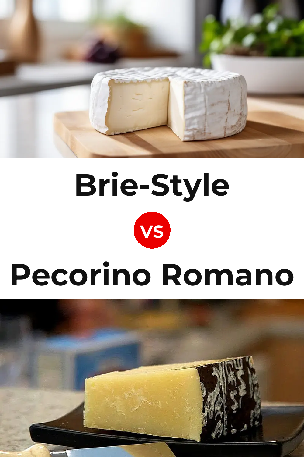 Brie-Style Cheese vs Pecorino Romano Cheese Pinterest comparison