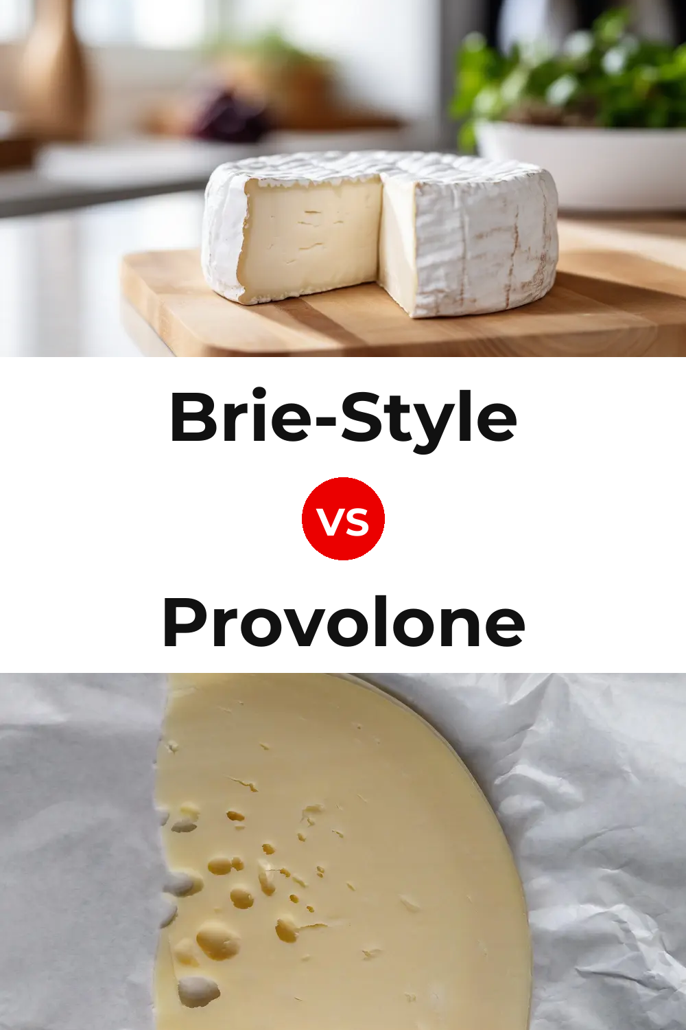 Brie-Style Cheese vs Provolone Cheese Pinterest comparison