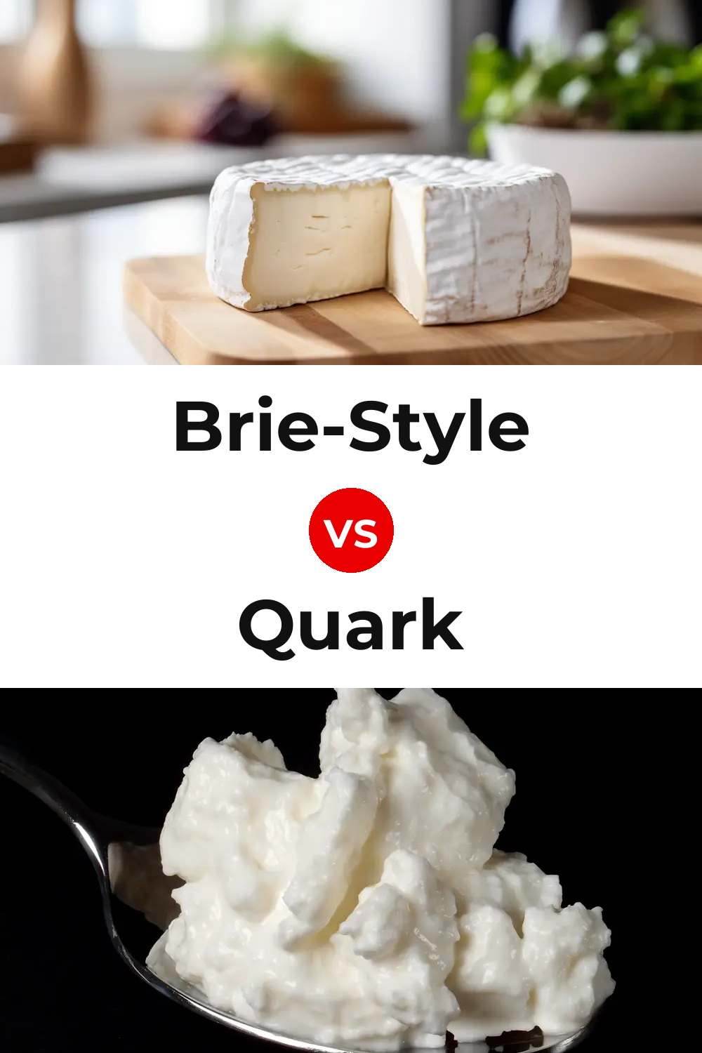 Brie-Style Cheese vs Quark Cheese Pinterest comparison