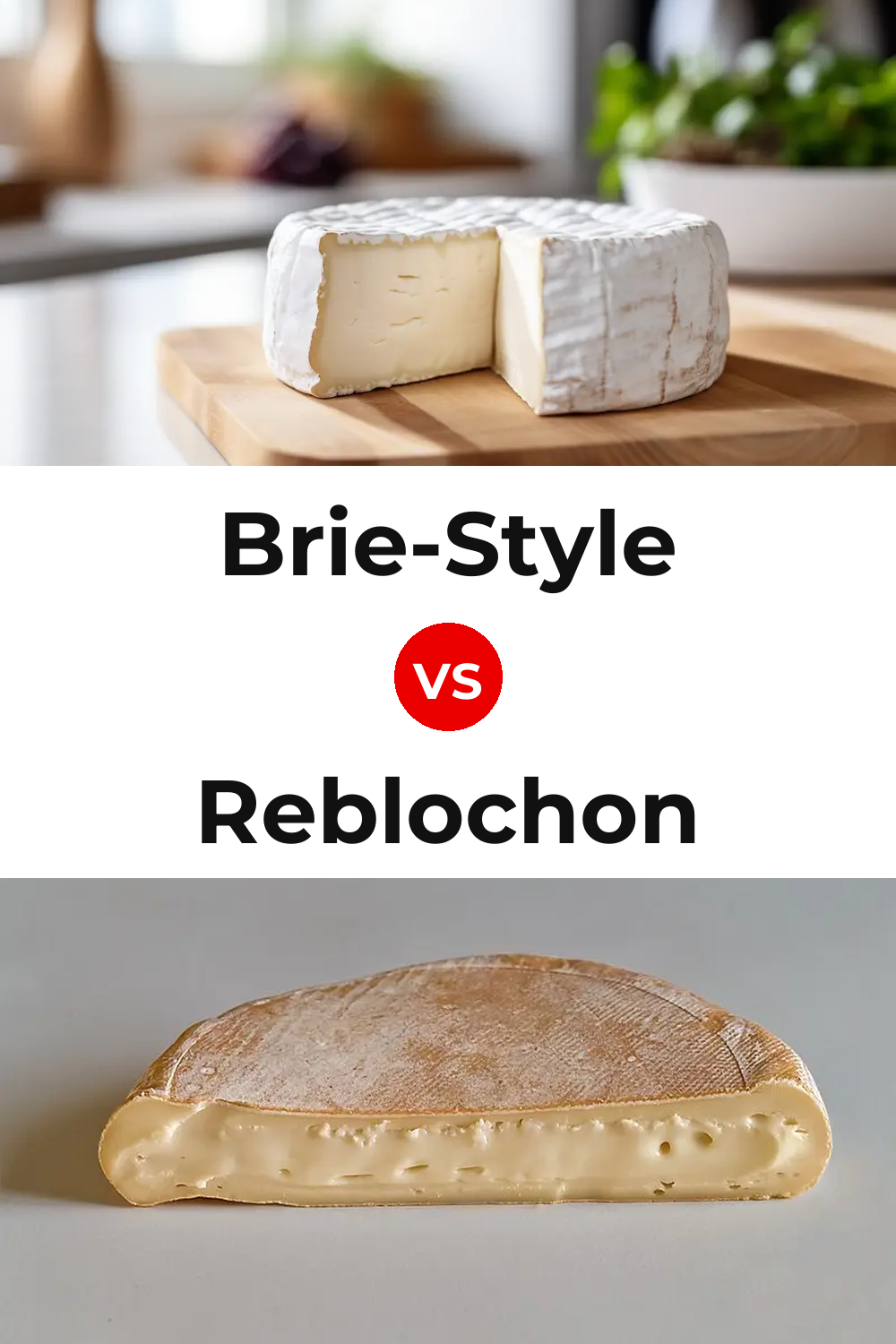 Brie-Style Cheese vs Reblochon Cheese Pinterest comparison