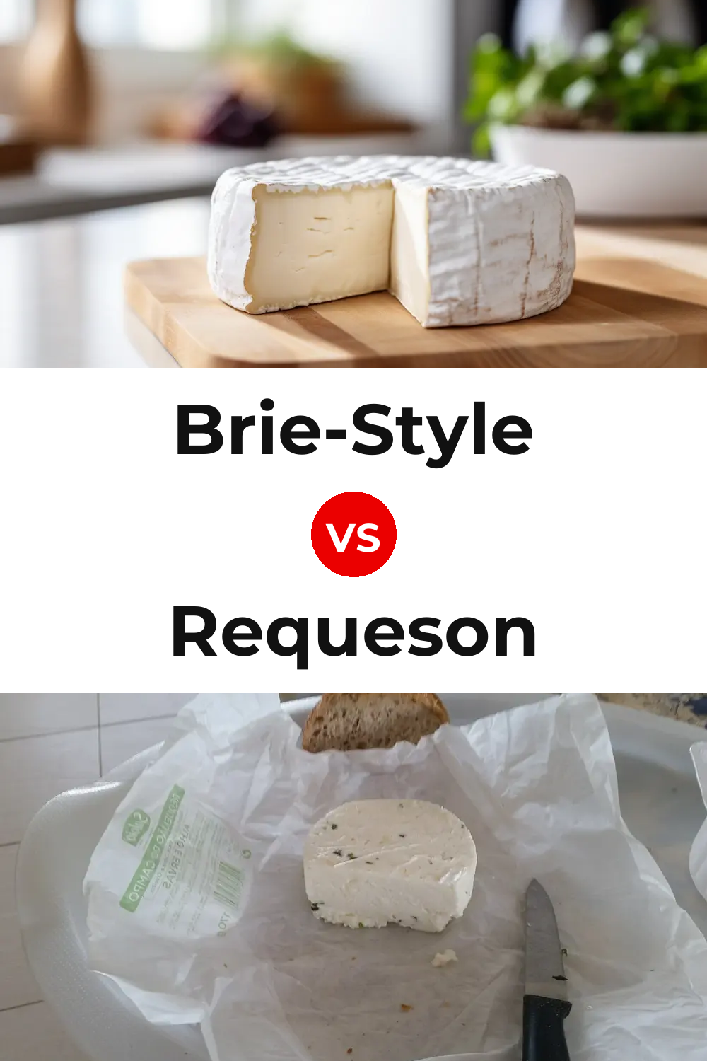 Brie-Style Cheese vs Requeson Pinterest comparison