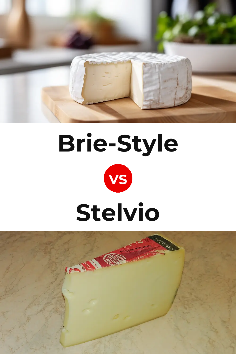 Brie-Style Cheese vs Stelvio Cheese Pinterest comparison
