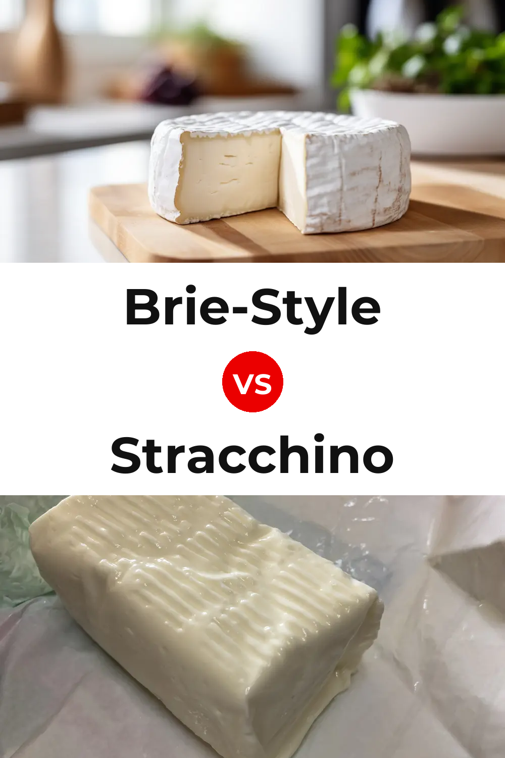 Brie-Style Cheese vs Stracchino Cheese Pinterest comparison