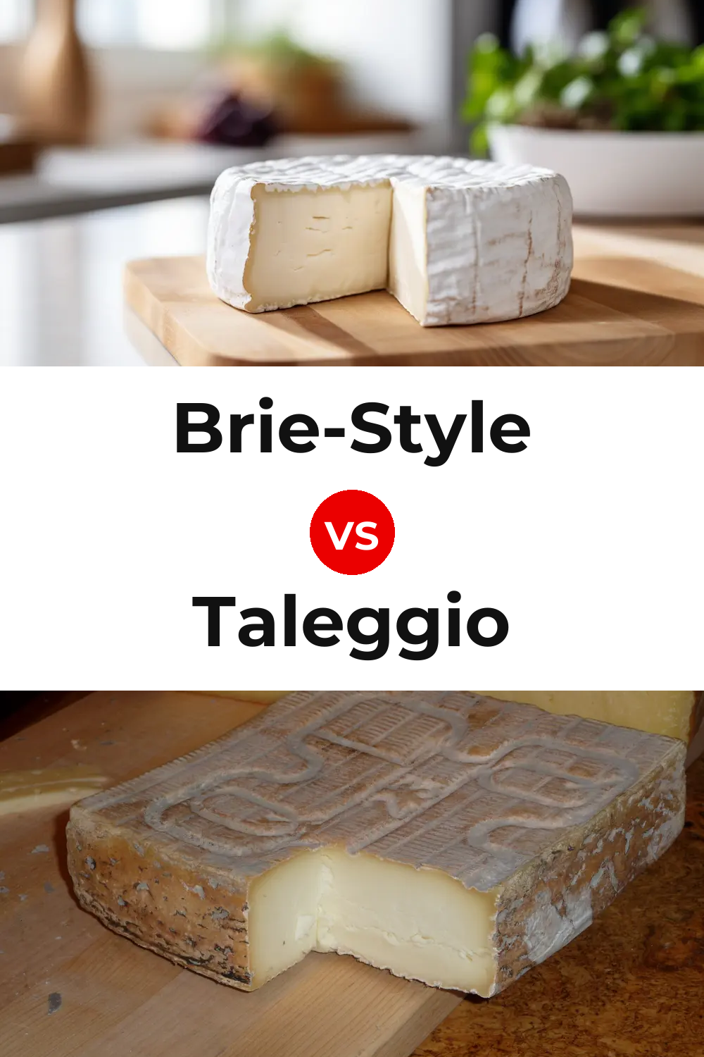 Brie-Style Cheese vs Taleggio Cheese Pinterest comparison