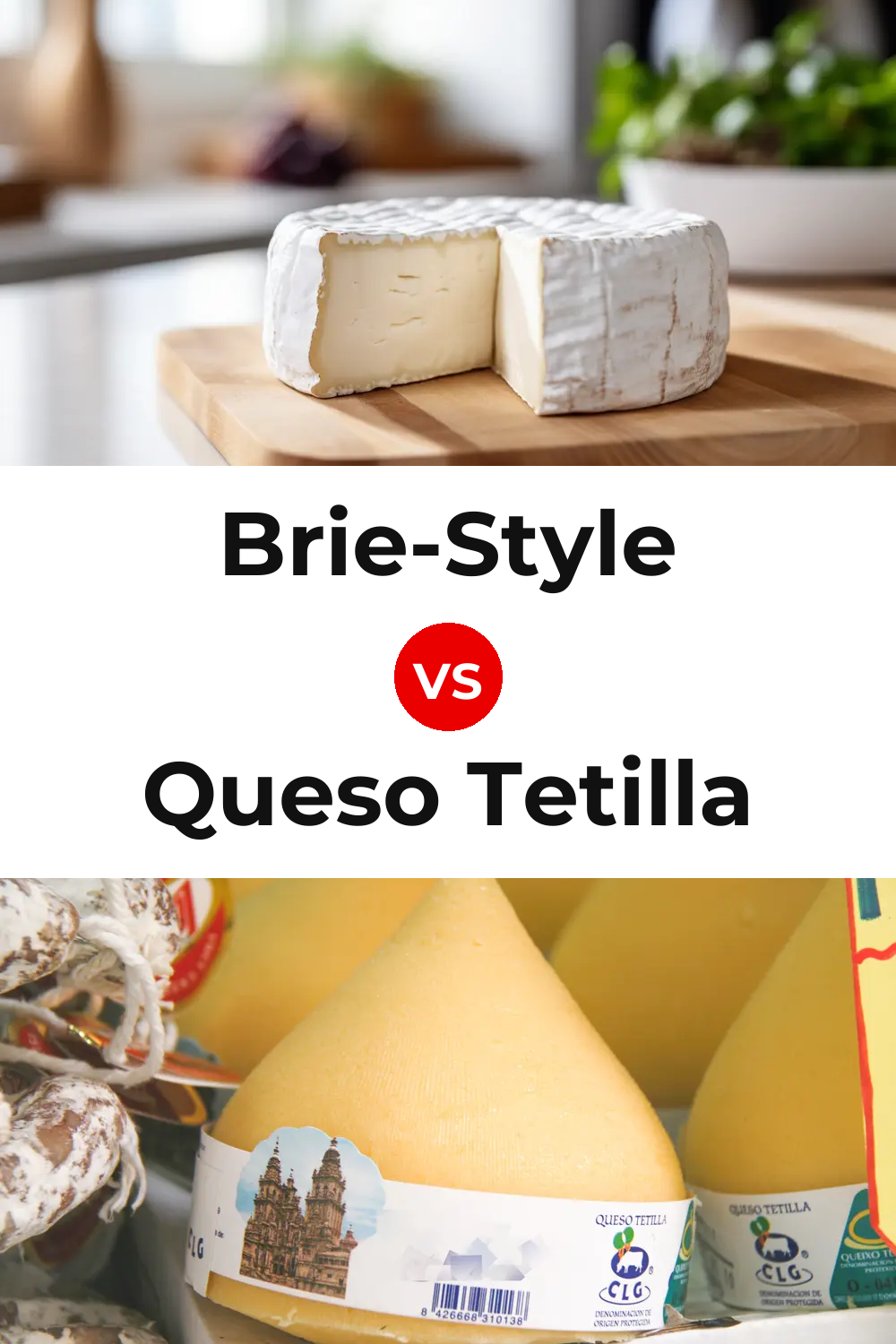 Brie-Style Cheese vs Queso Tetilla Pinterest comparison
