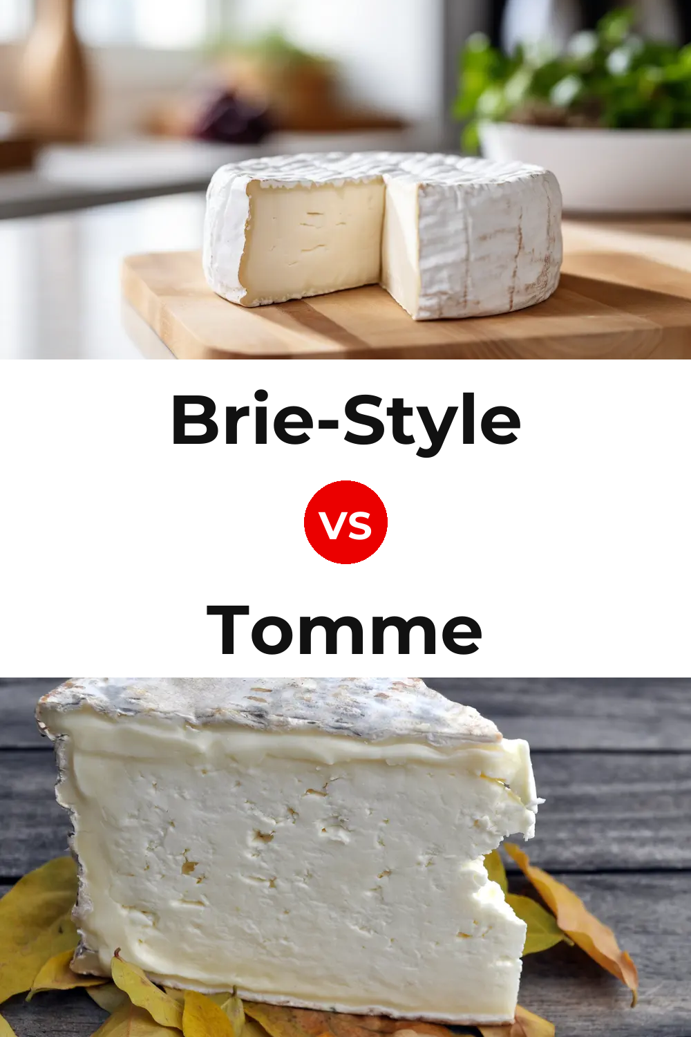 Brie-Style Cheese vs Tomme Cheese Pinterest comparison