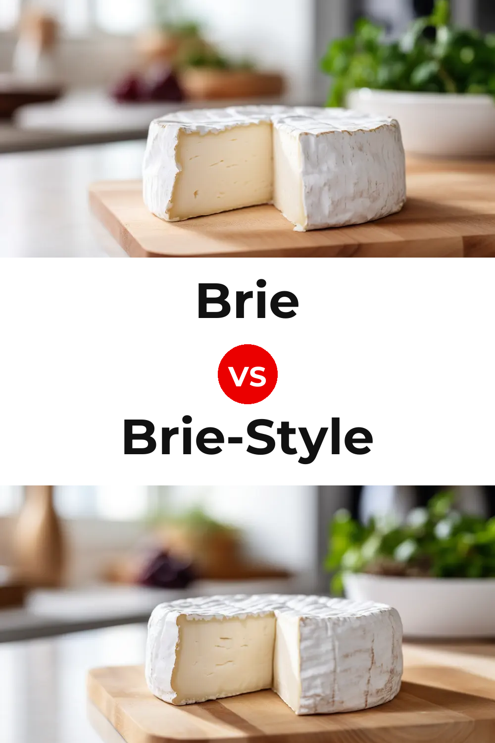 Brie Cheese vs Brie-Style Cheese Pinterest comparison