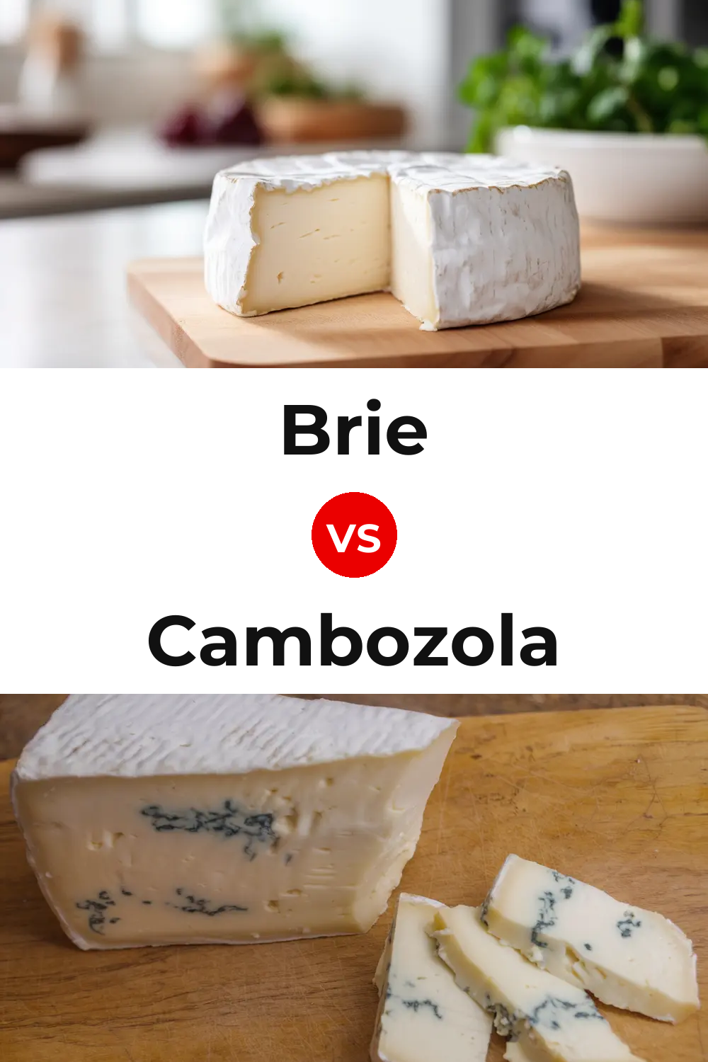 Brie Cheese vs Cambozola Cheese Pinterest comparison