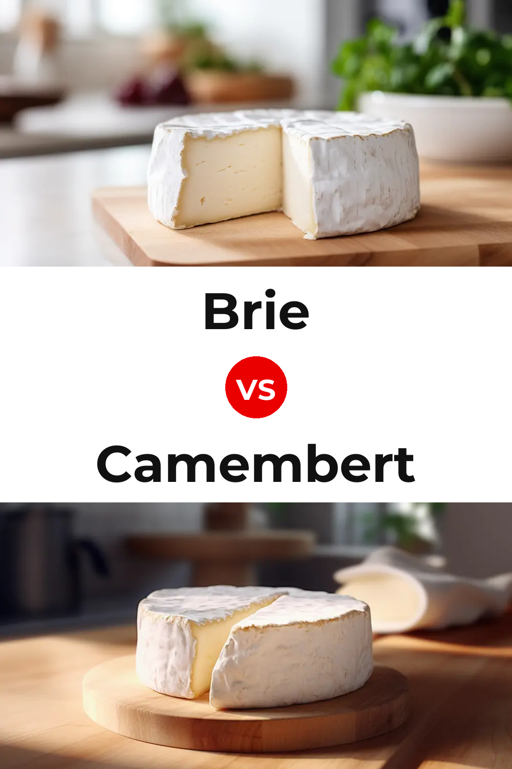 Brie Cheese vs Camembert Cheese Pinterest comparison