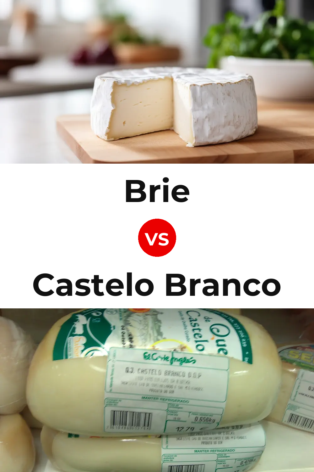 Brie Cheese vs Castelo Branco Cheese Pinterest comparison