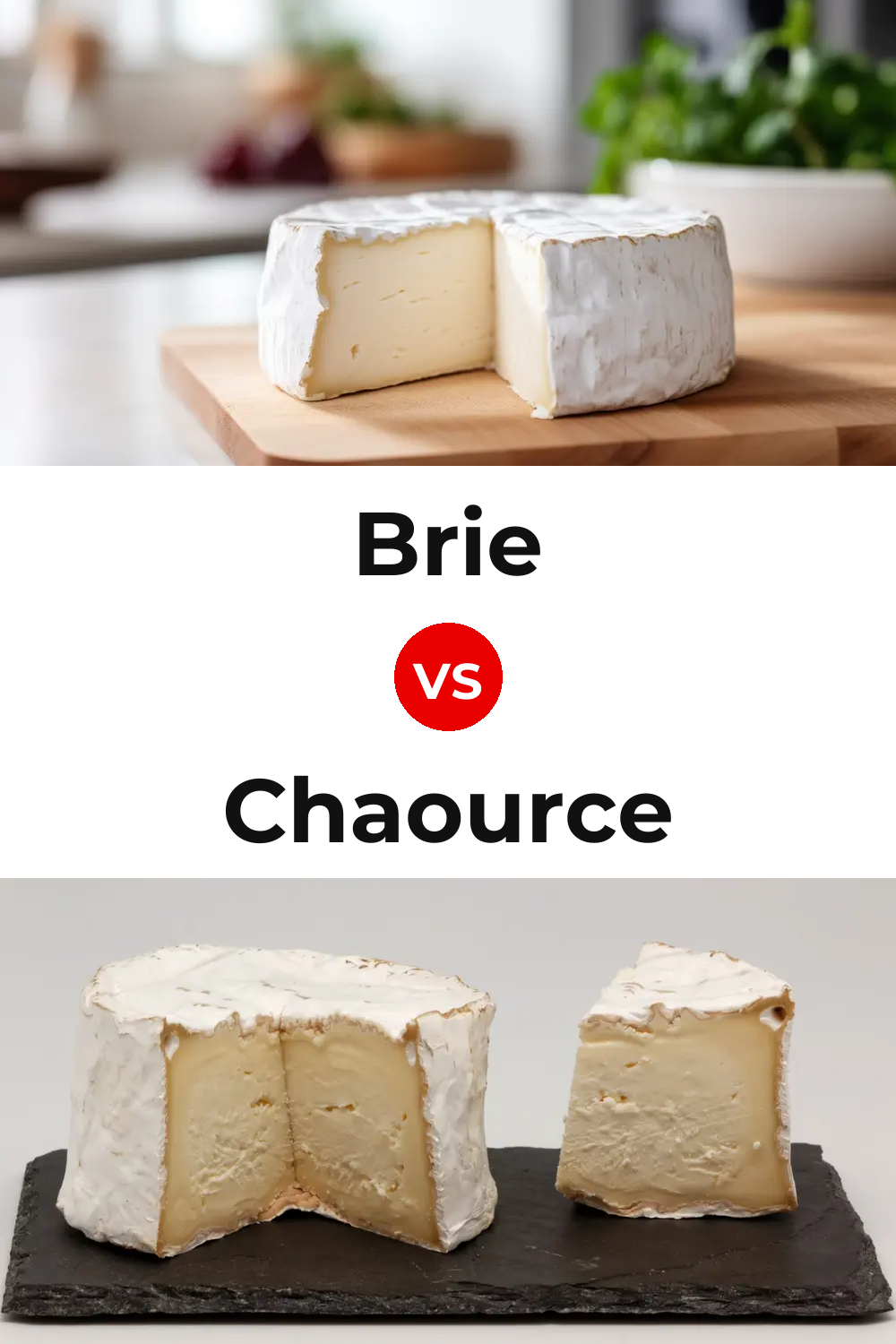 Brie Cheese vs Chaource Cheese Pinterest comparison