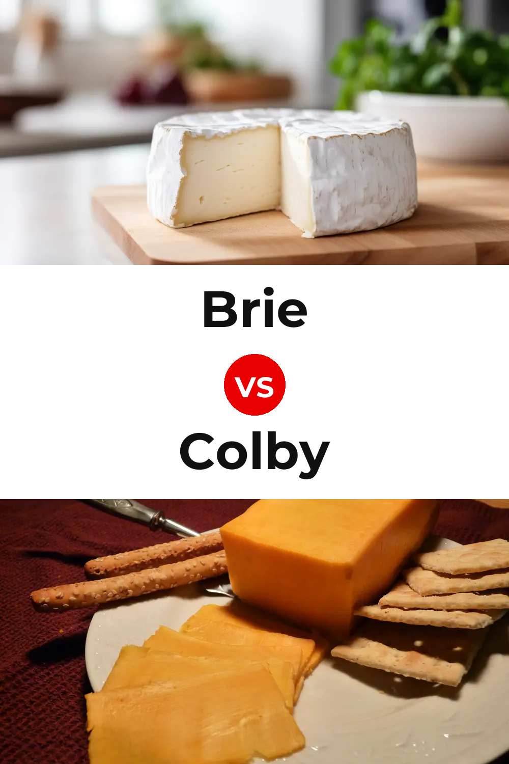Brie Cheese vs Colby Cheese Pinterest comparison