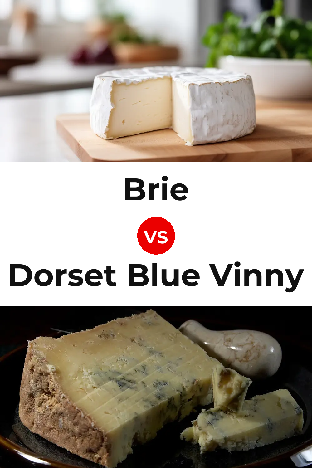 Brie Cheese vs Dorset Blue Vinny Cheese Pinterest comparison