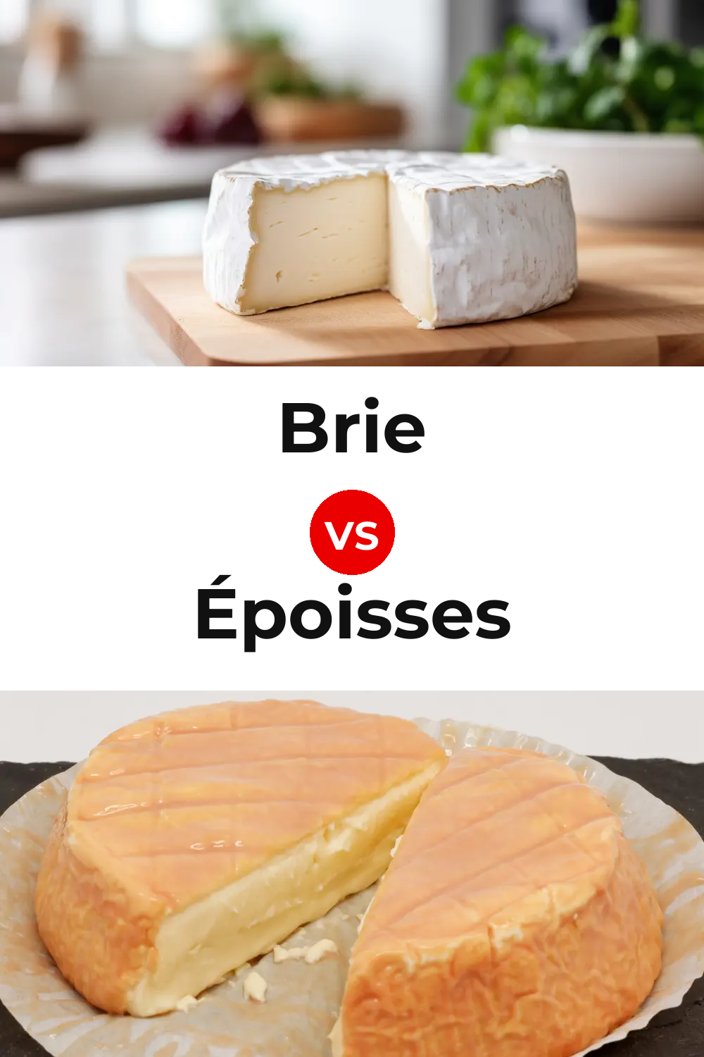 Brie Cheese vs Époisses Cheese Pinterest comparison