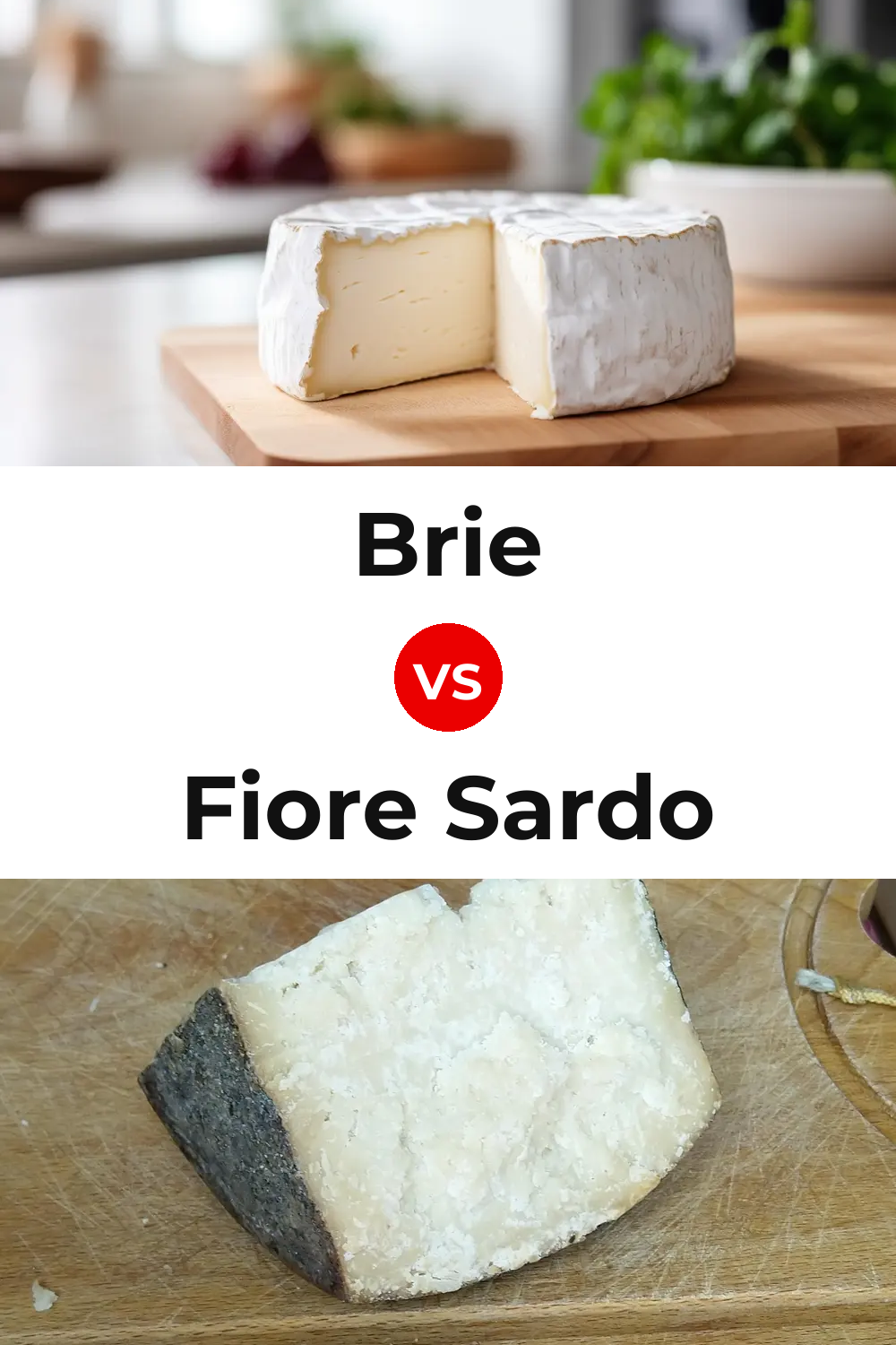Brie Cheese vs Fiore Sardo Cheese Pinterest comparison